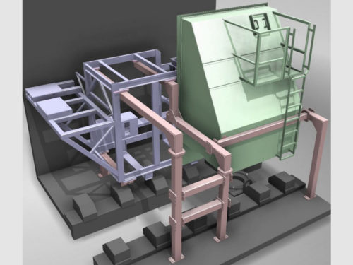 3D rendering of a large steel fabrication which we designed and built.