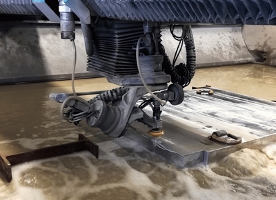 waterjet cutting thick stainless steel