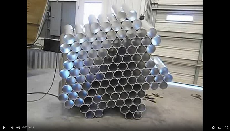 Tube sculpture welding video